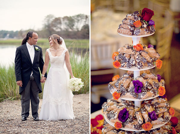 cannoli cake tower dessert wedding, christ and holy trinity church, inn at longshore, westport, ct, Wedding Pictures Photos, Victoria Souza Photography, Best CT Wedding Photographer