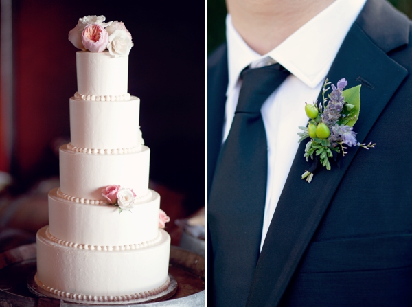 tall white cake, purple boutonniere, Saltwater Farms Vineyard, Stonington, CT,  Wedding Pictures Photos, Victoria Souza Photography, Best CT Wedding Photographer